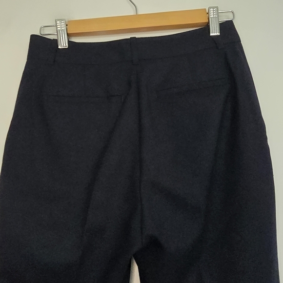 Reiss Dark Blue hartley Slim Leg textured pants Career Office Essential - Picture 9 of 12